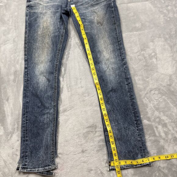 Salvage Havoc Jeans Men’s 30x33 Slim Straight Distressed Blue Denim - Picture 5 of 11